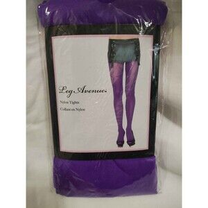 Leg Avenue Purple Opaque Pantyhose Hosiery OS